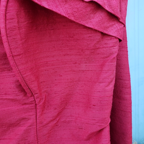 Vintage 90s/00s Watters & Watters 100% Silk 2 pc Strapless Dress - Picture 10 of 16